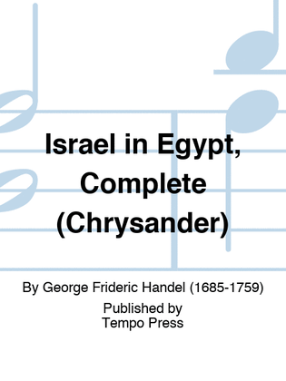 Book cover for Israel in Egypt, Complete (Chrysander)