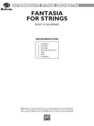Book cover for Fantasia for Strings: Score