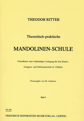 Book cover for Theoretisch-Praktische Mandolinen-Schule, Heft 1