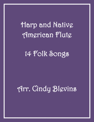 Book cover for Harp and Native American Flute, 14 Folk Songs