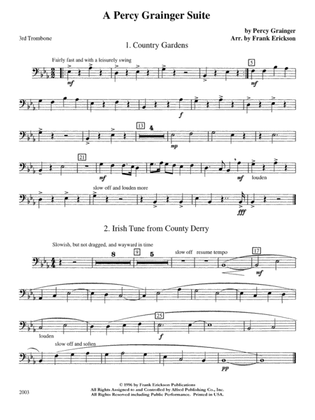 A Percy Grainger Suite: 3rd Trombone