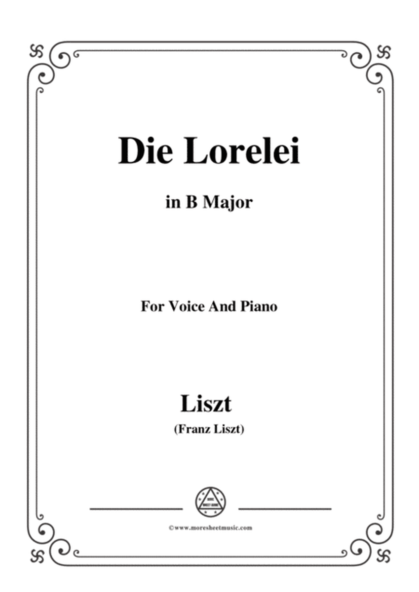 Liszt-Die Lorelei in B Major，for voice and piano image number null