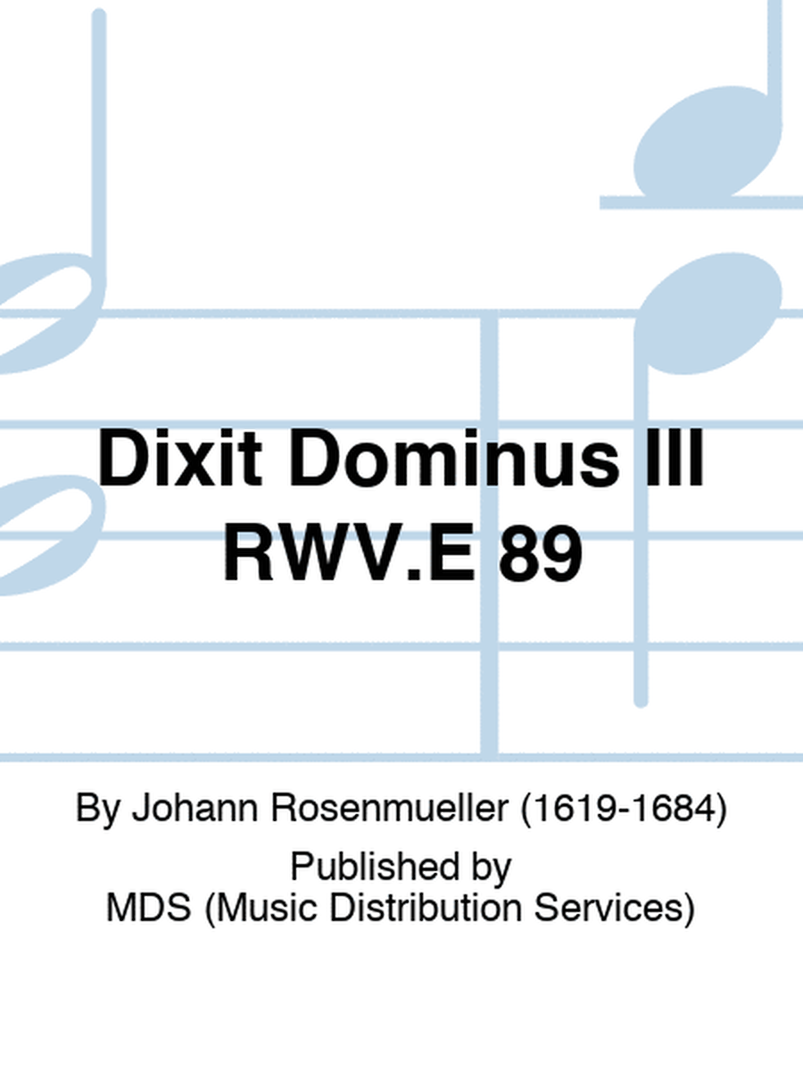 Dixit Dominus III RWV.E 89