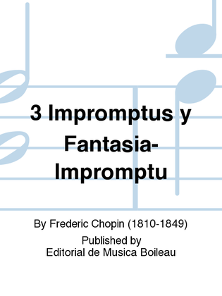 Book cover for 3 Impromptus y Fantasia-Impromptu