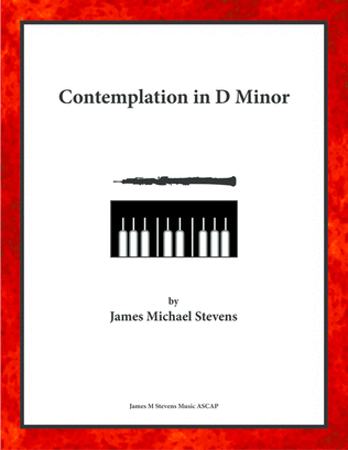 Book cover for Contemplation in D Minor - Oboe & Piano