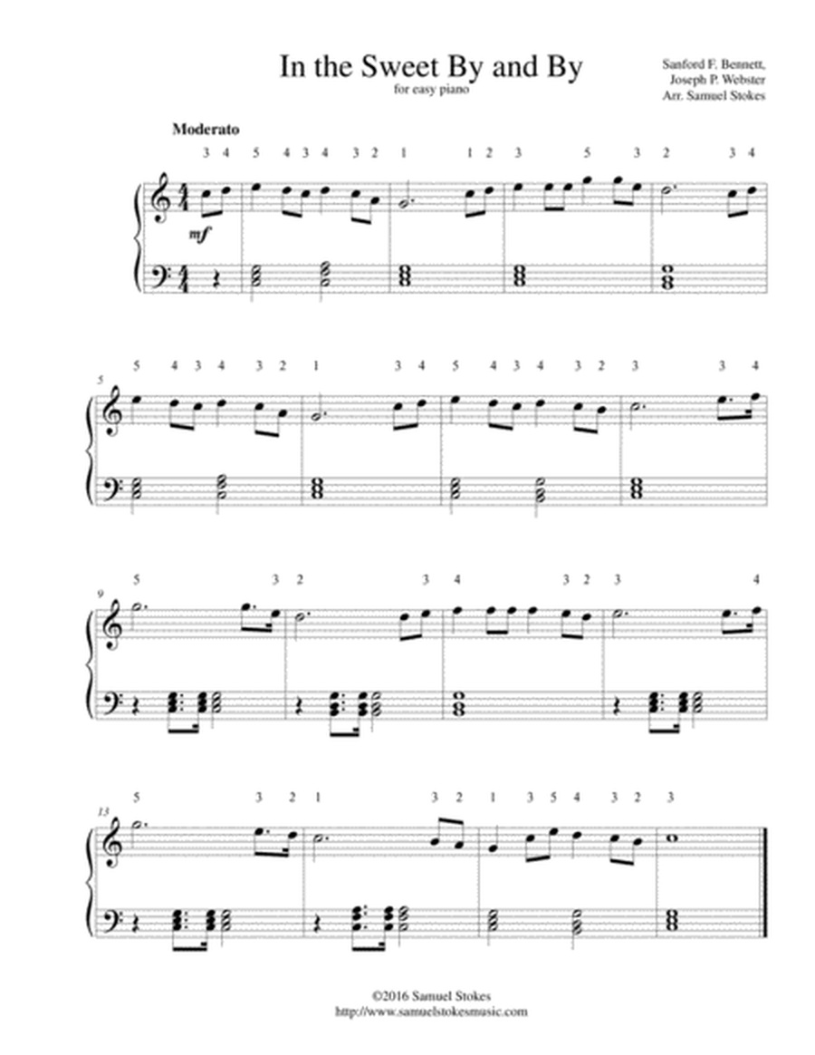 In the Sweet By and By - for easy piano image number null