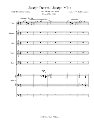 Organ/rehearsal score for "Joseph Dearest, Joseph Mine"