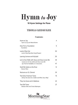 Book cover for Hymn to Joy: 10 Hymn Settings for Piano