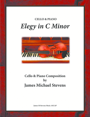 Book cover for Elegy in C Minor - Reflective Cello & Piano