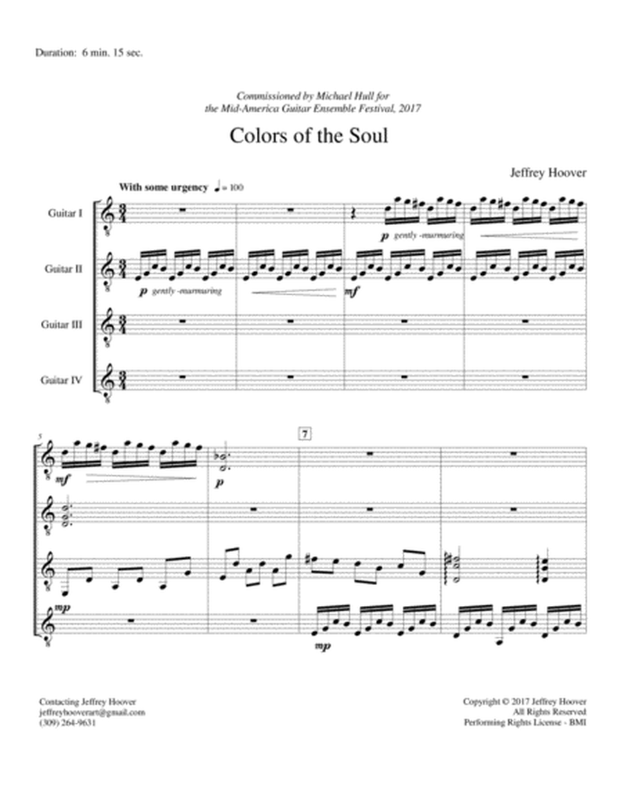 Colors of the Soul - guitar quartet or ensemble (score and parts) image number null
