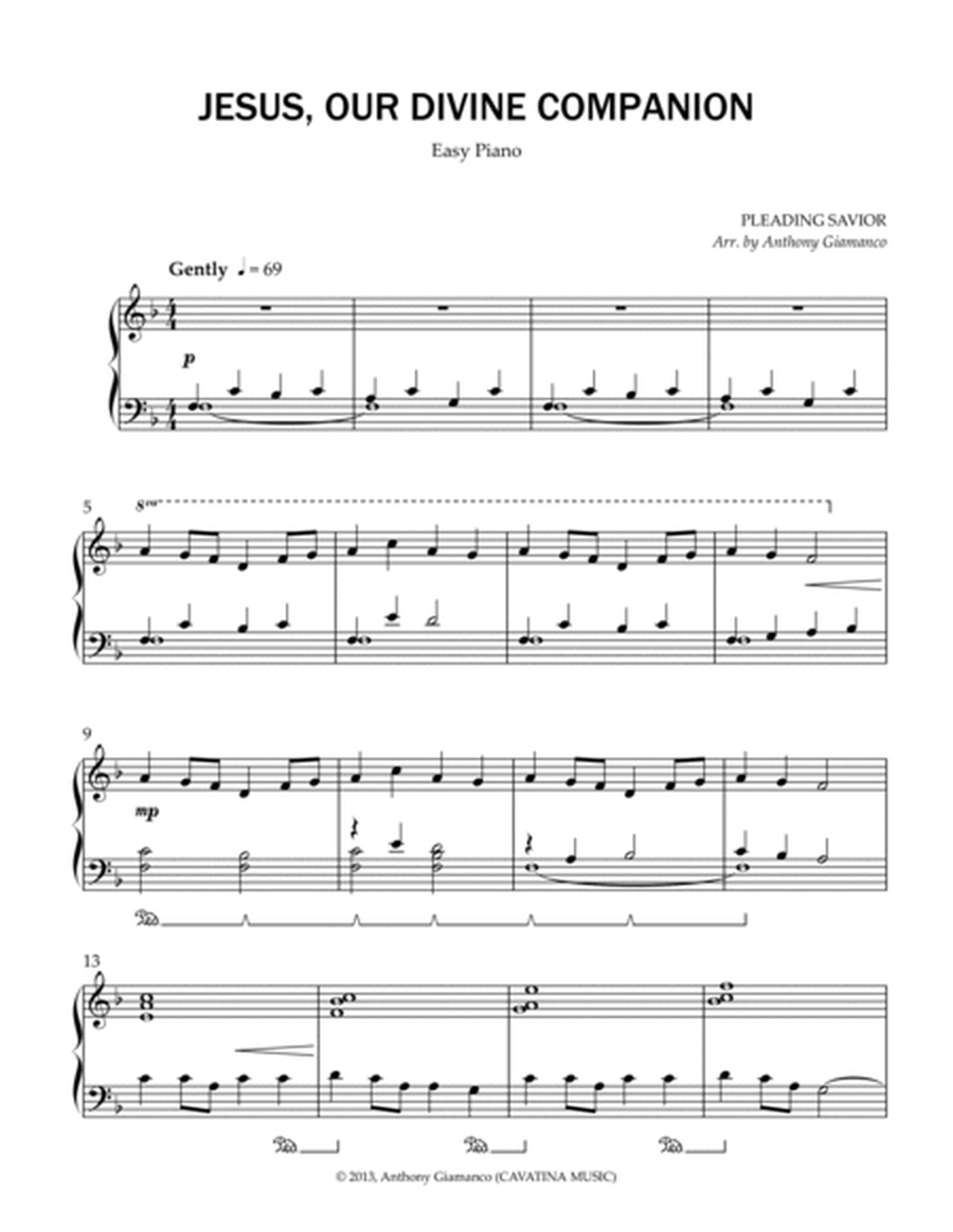 JESUS, OUR DIVINE COMPANION - easy piano image number null
