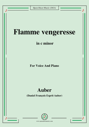 Book cover for Auber-Flamme Vengeresse,from Le Domino Noir,in c minor,for Voice and Piano