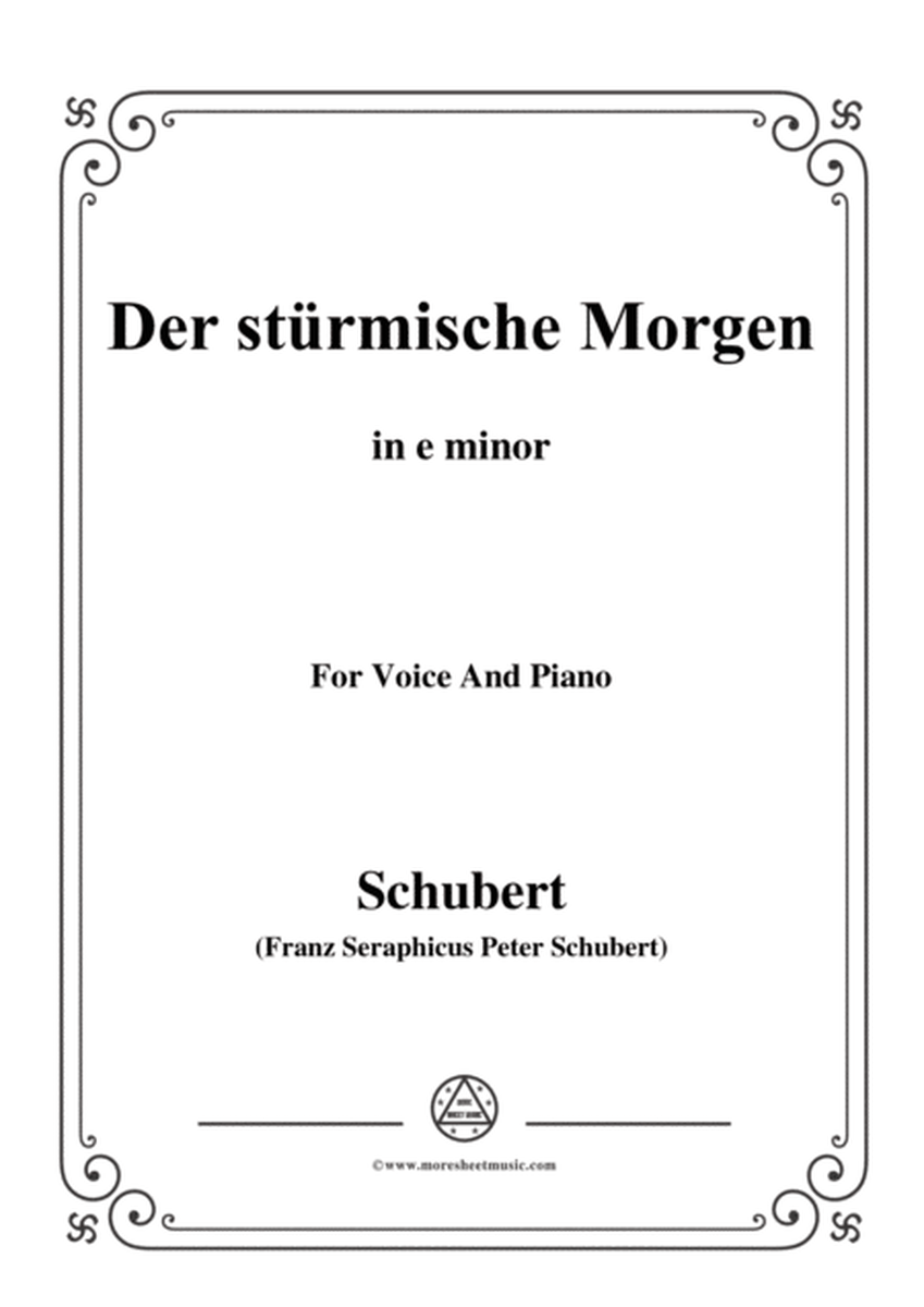 Schubert-Der stürmische Morgen,from 'Winterreise',Op.89(D.911) No.18,in e minor,for Voice&Piano image number null