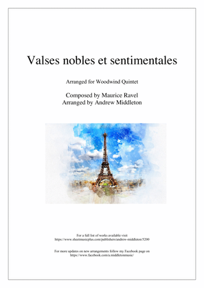 Book cover for Valse nobles et sentimentalise arranged for Wind Quintet