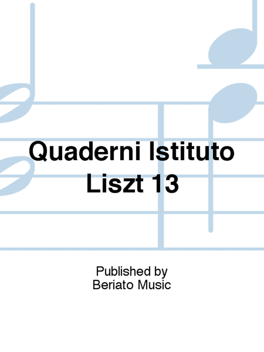 Quaderni Istituto Liszt 13