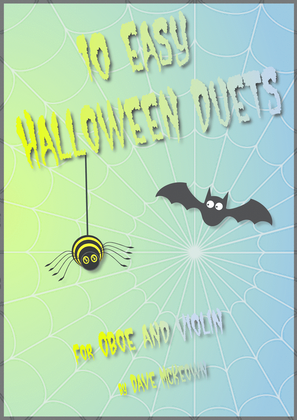 Book cover for 10 Easy Halloween Duets for Oboe and Violin