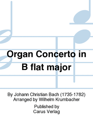 Book cover for Organ Concerto in B flat major (Orgelkonzert in B)