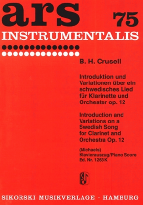 Book cover for Introduction Und Variation Op12 For Clarinet/pno Red
