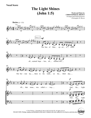 Book cover for The Light Shines [John 1:5] (Anthem) - Vocal Score