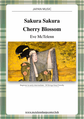 Book cover for Sakura Sakura / Cheery Blossom - 34 String Harp | McTelenn Harp Center