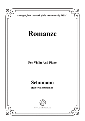 Book cover for Schumann-Romanze,for Violin and Piano