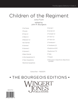 Book cover for Children Of The Regiment - Full Score