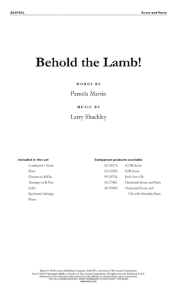 Behold the Lamb! - Instrumental Ensemble Score and Parts