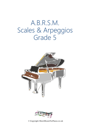 Book cover for Piano Scales & Arpeggios, Grade 5