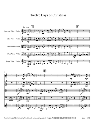 Book cover for Twelve Days Of Christmas for String Quartet in Schools
