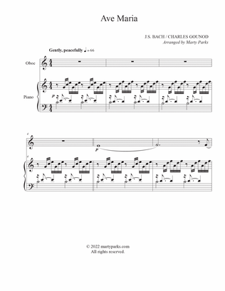 Book cover for Ave Maria (Oboe-PIano)
