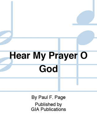 Book cover for Hear My Prayer O God