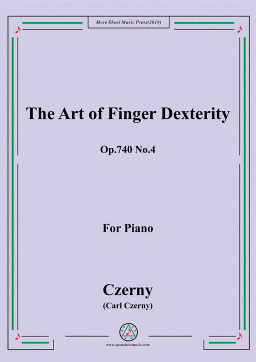 Czerny-The Art of Finger Dexterity,Op.740 No.4,for Piano image number null