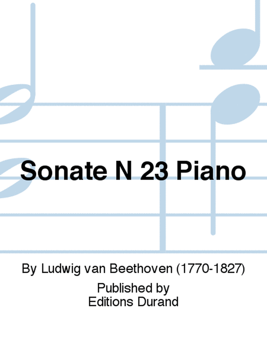Sonate N 23 Piano