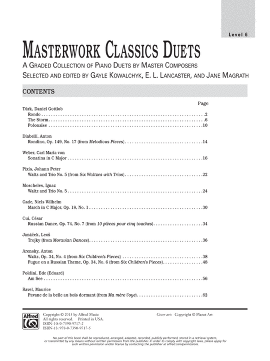 Masterwork Classics Duets, Level 6