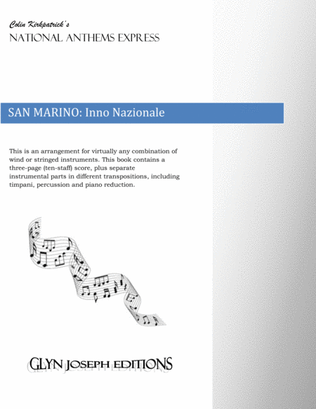 Book cover for San Marino National Anthem: Inno Nazionale