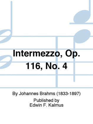 Book cover for Intermezzo, Op. 116, No. 4