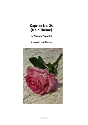 Book cover for Caprice No. 24 (Main Theme) by Niccolo Paganini