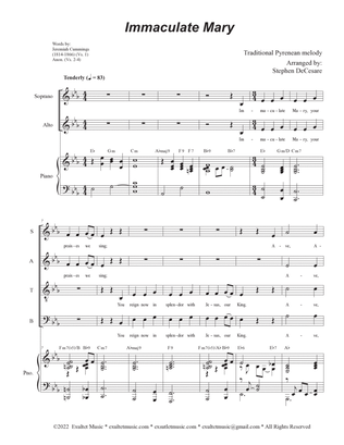 Book cover for Immaculate Mary (SATB)