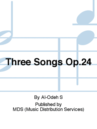 Book cover for Three Songs op.24