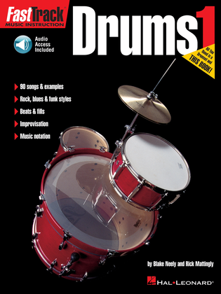 Book cover for FastTrack Drums Method – Book 1