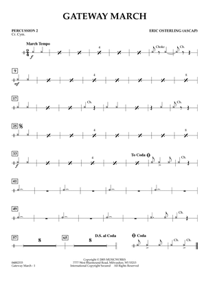 Book cover for Gateway March - Percussion 2