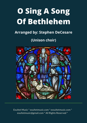 Book cover for O Sing A Song Of Bethlehem (Unison choir)