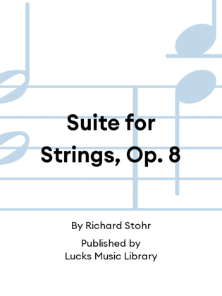Book cover for Suite for Strings, Op. 8