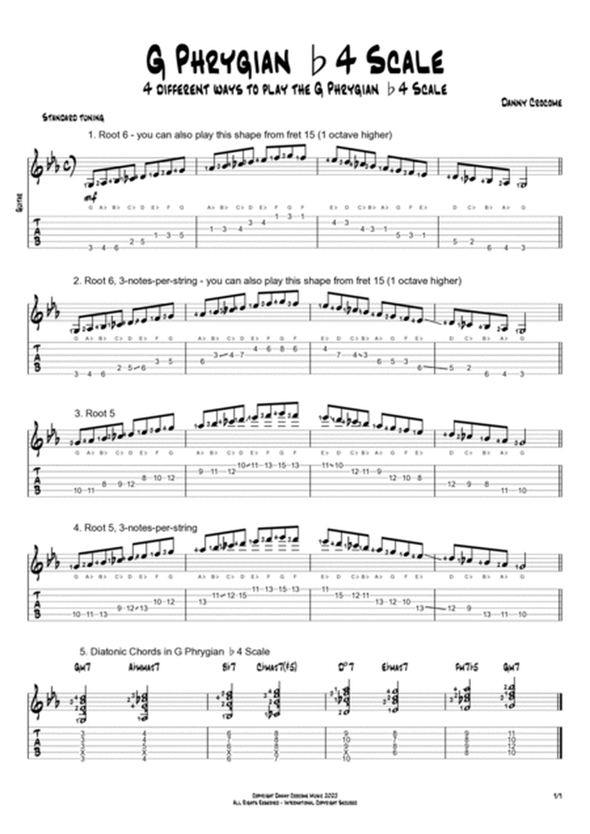 The Modes of Eb Harmonic Major (Scales for Guitarists)