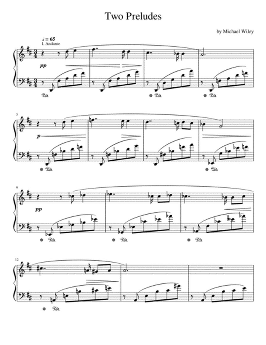 Two Preludes for Solo Piano image number null