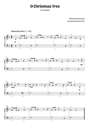 Book cover for O Christmas Tree (easy piano – F major)