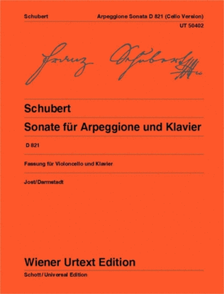 Book cover for Sonate für Arpeggione und Klavier D821