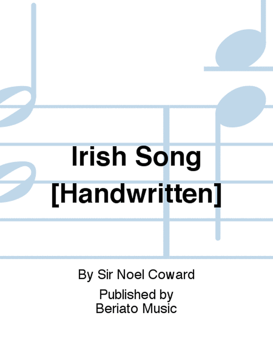 Irish Song [Handwritten]