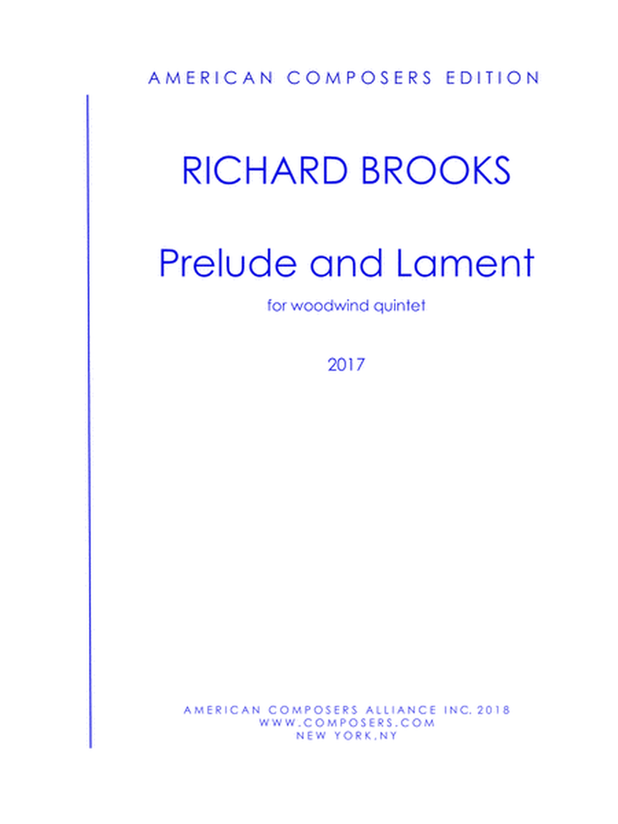 [Brooks] Prelude and Lament