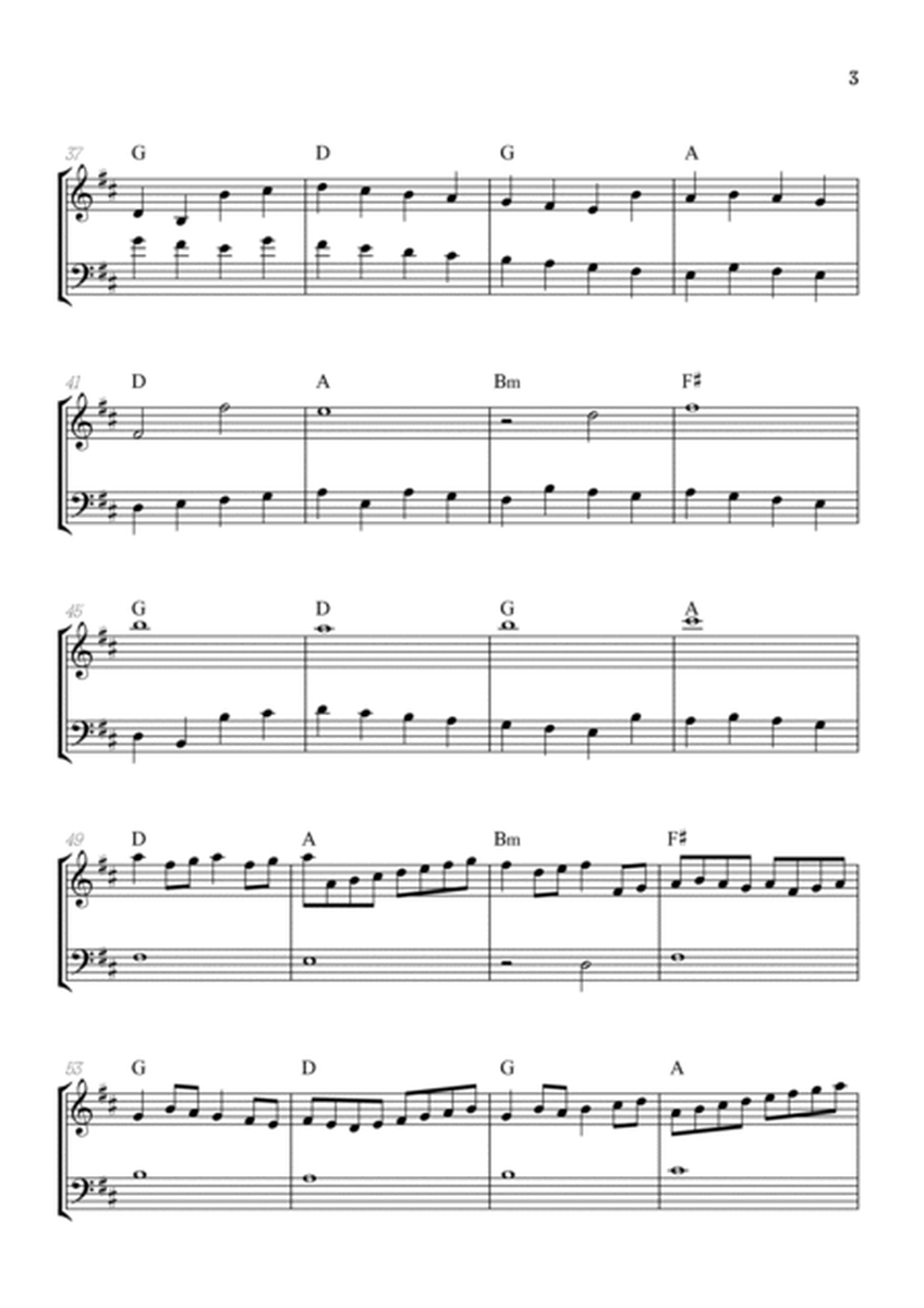 Pachelbel Canon in D • violin & cello duet sheet music [chords] image number null